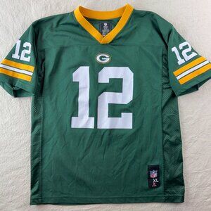 Kids Green Bay Packers Jersey Shirt Youth XL Shirt NFL Rodgers Football 18 20
